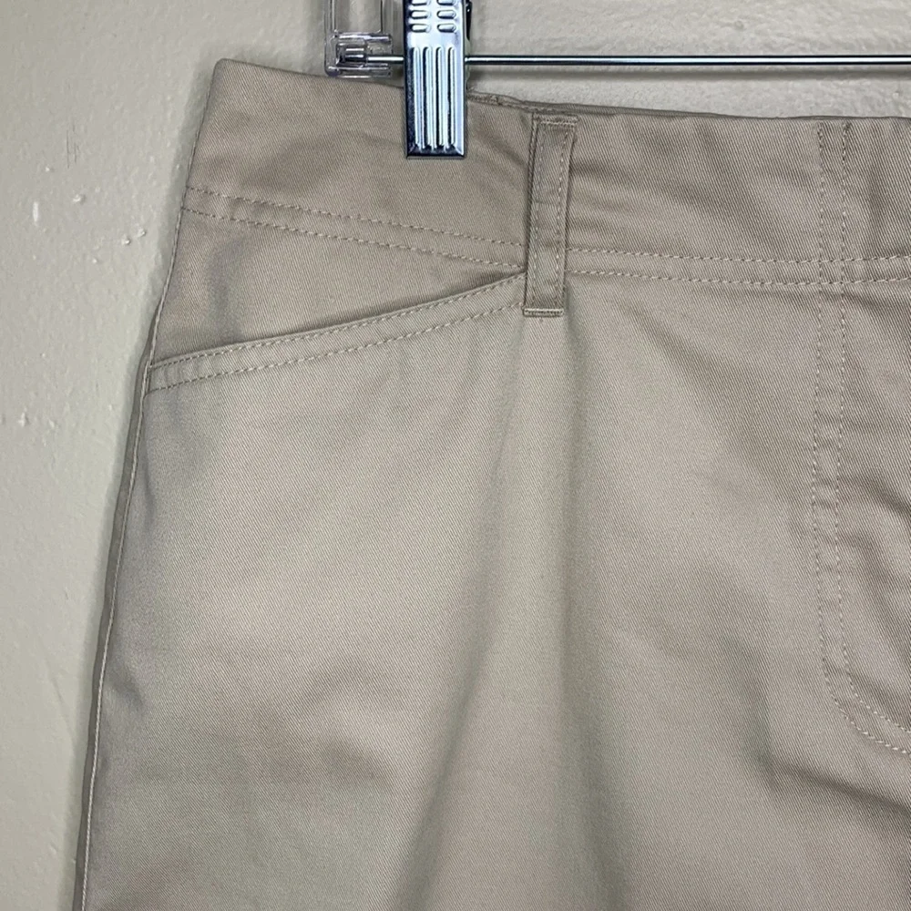 LANDS END Skirt Tan Normcore Cotton Blend Casual Straight Basic Neutral 12P